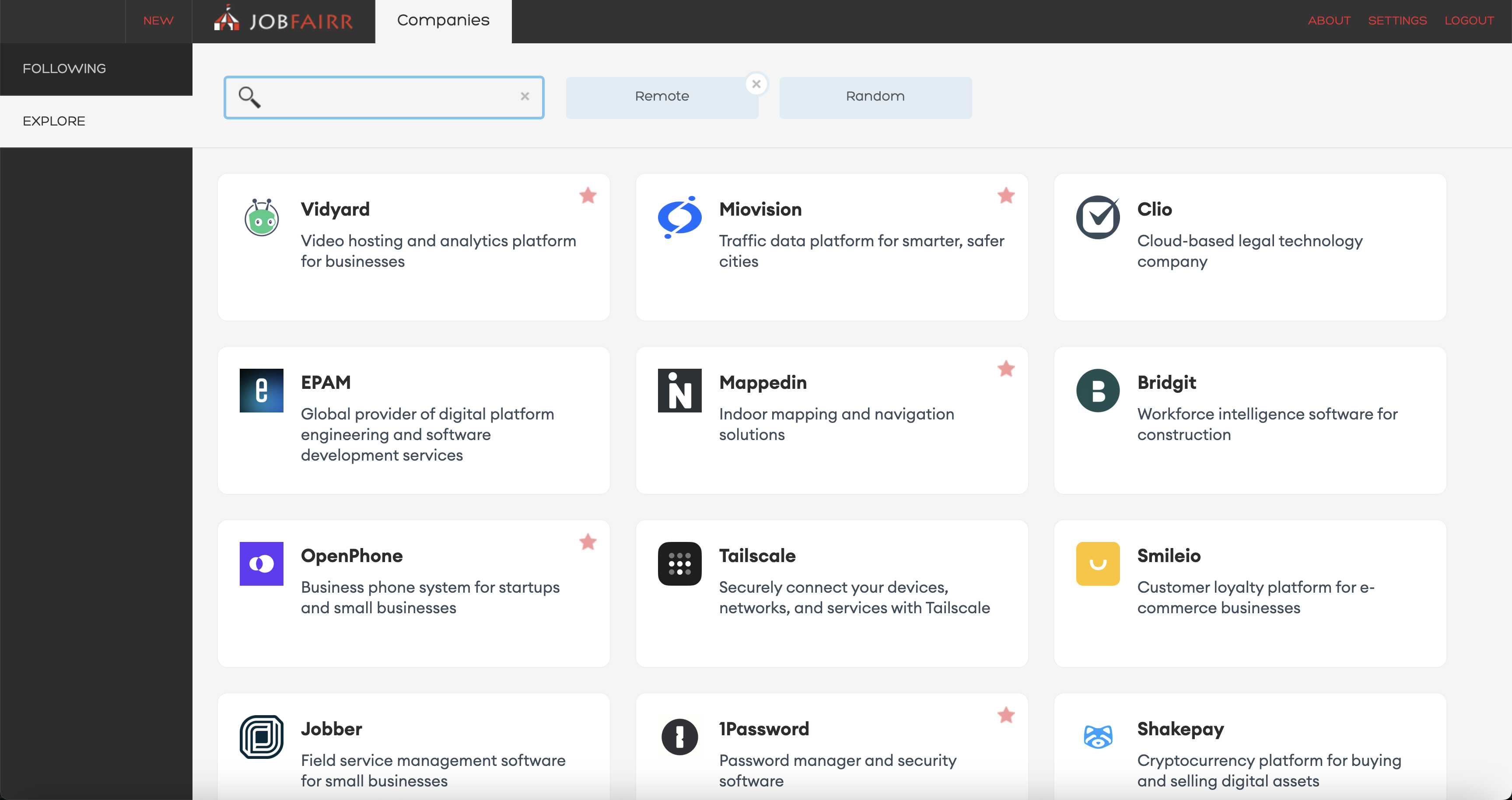 Jobfairr Dashboard